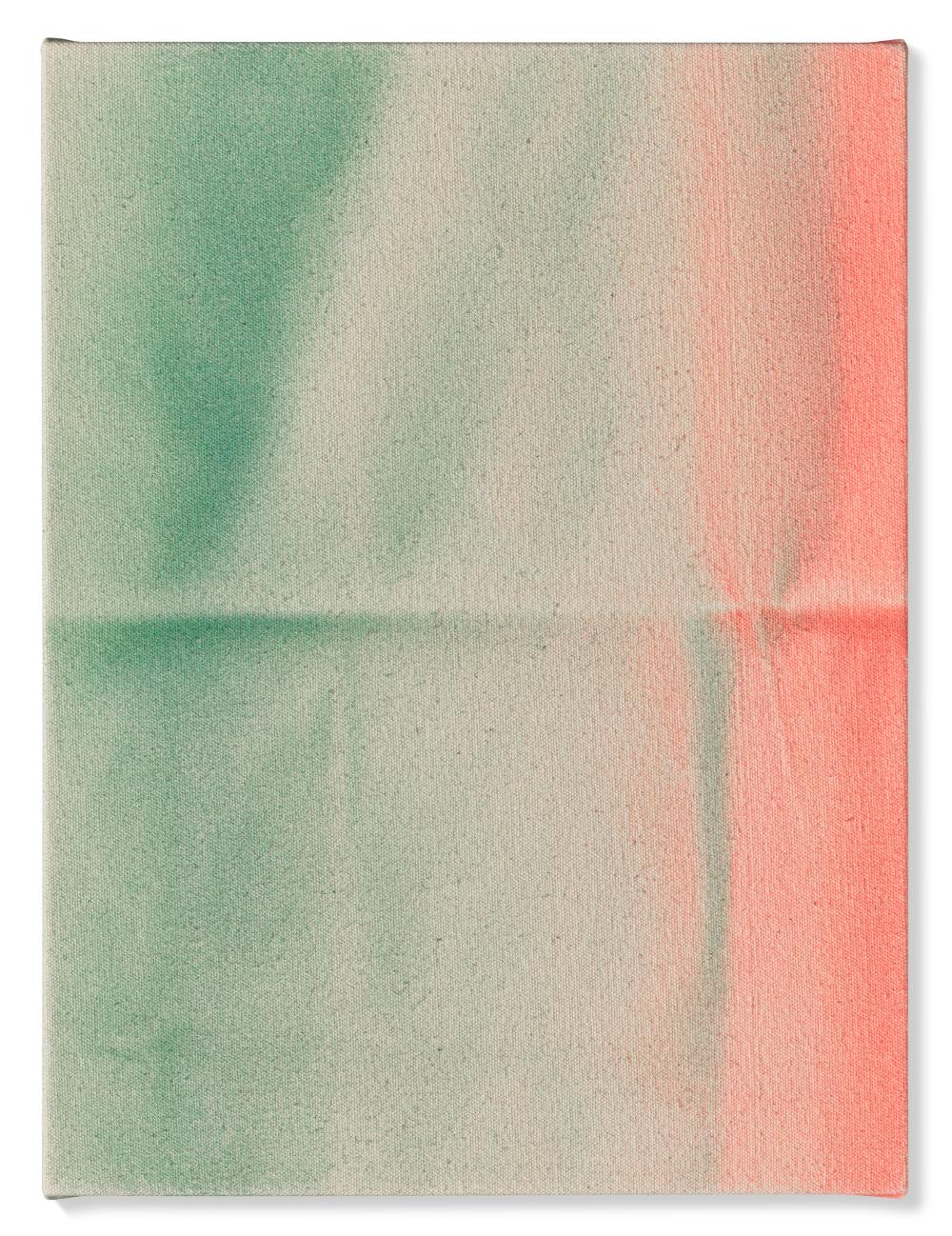 Tauba Auerbach comparable auction result: tauba auerbach b 1981 untitled fold acrylic on canvas 16 x 12 1 8i