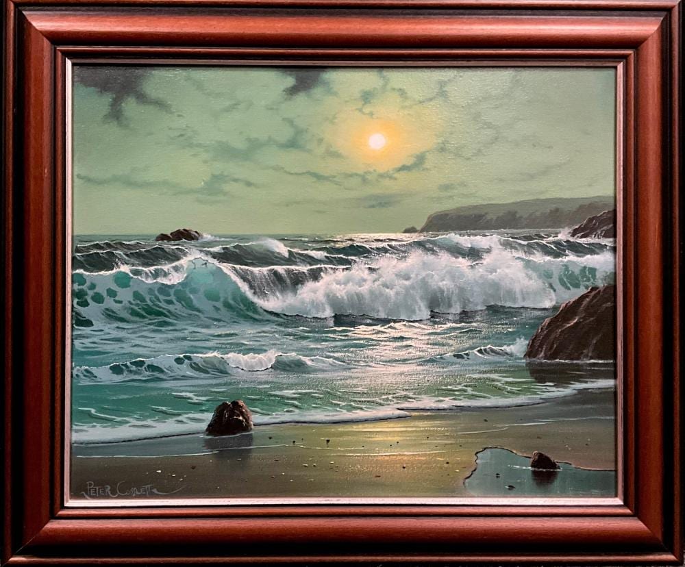 peter cosslett british 1927 2012 crashing waves by moonlight signed · Bamfords Auctioneers and Valuers Ltd · 2024-10-10 Peter Cosslett comparable auction result: peter cosslett british 1927 2012 crashing waves by moonlight signed