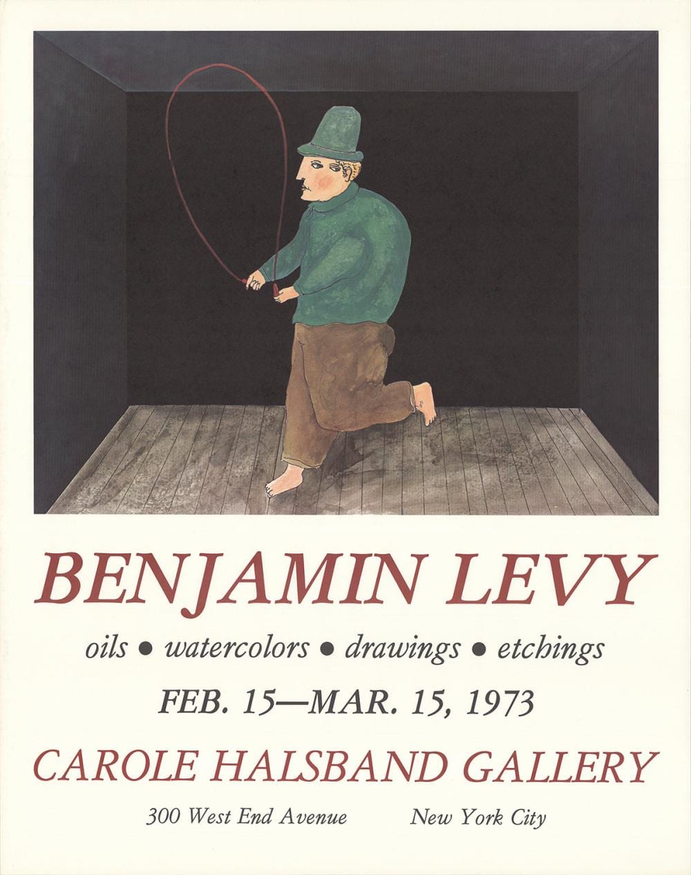 Benjamin Levy comparable auction result: benjamin levy carole hasband gallery 1973 offset lithograph 27 75 x 22