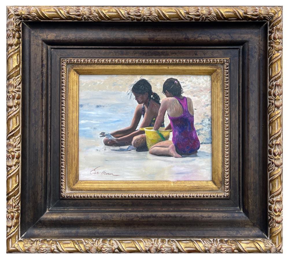 Carolann Mancuso comparable auction result: carolann mancuso beach buddies painting