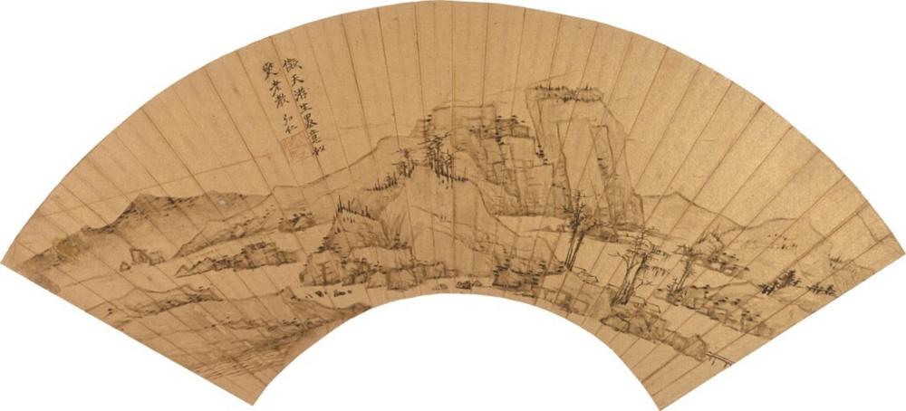 弘仁　擬陸廣山水 | Hongren, Landscape after Lu Guang comparable sale