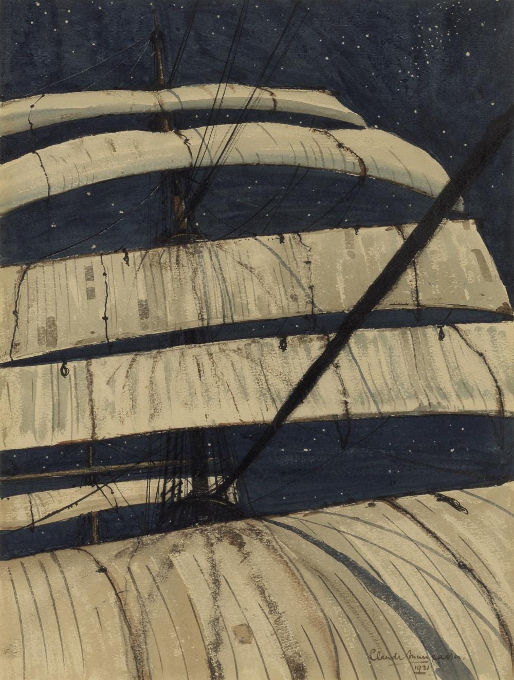 Claude Muncaster comparable auction result: claude muncaster british 1903 1974 from the foretop