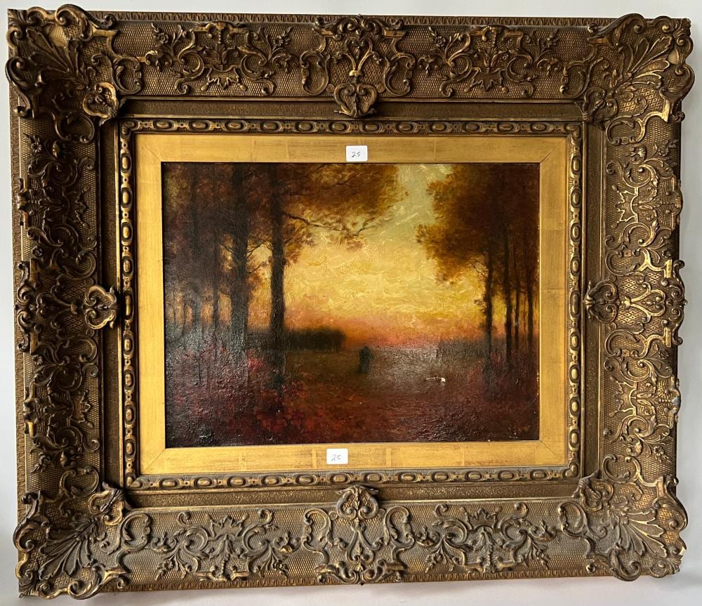 Frank Russell Green comparable auction result: frank russell green 1856 1940 oil on canvas luminist sunset landscape 115 by 15