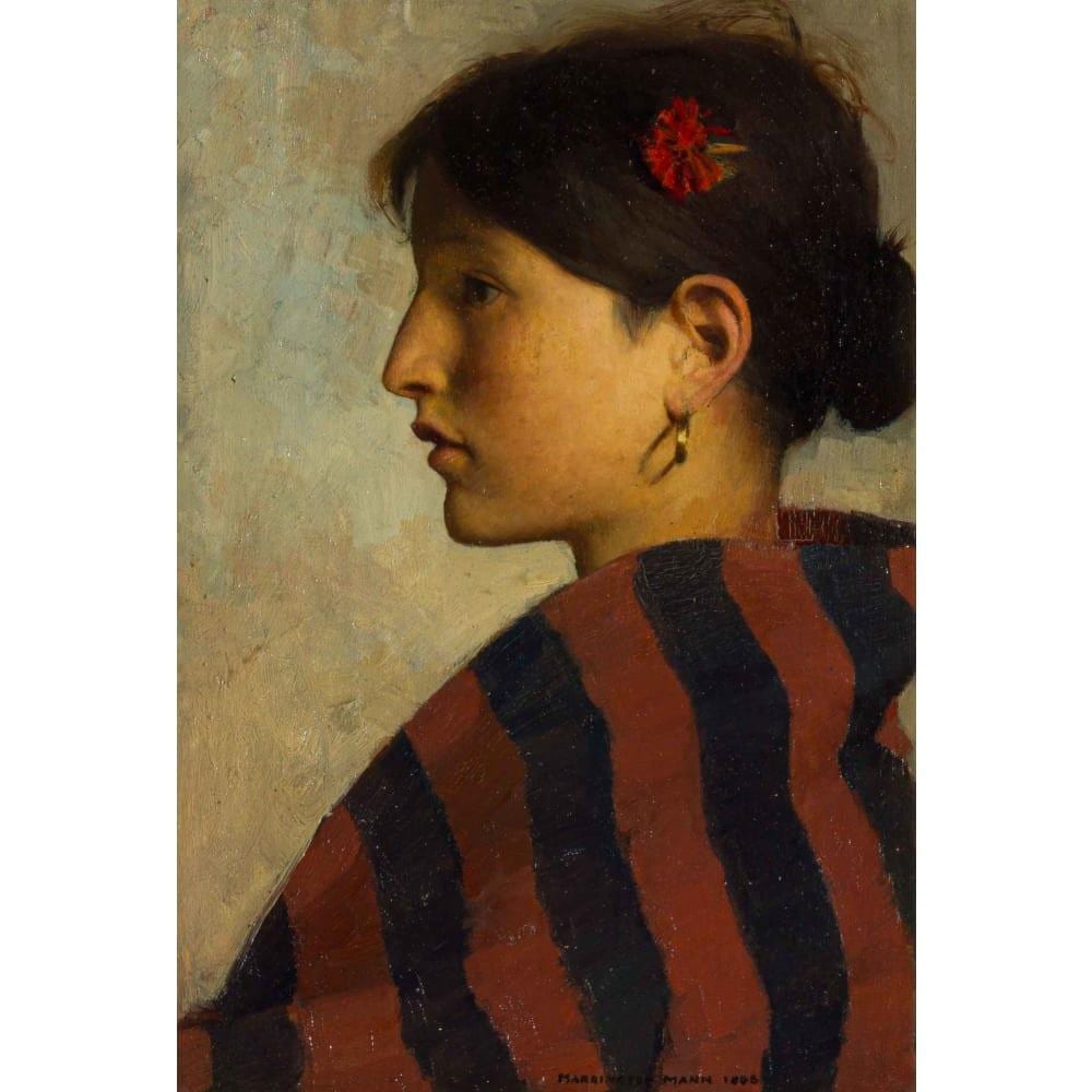 Harrington Mann comparable auction result: harrington mann british 1864 1937 portrait of a woman in profile