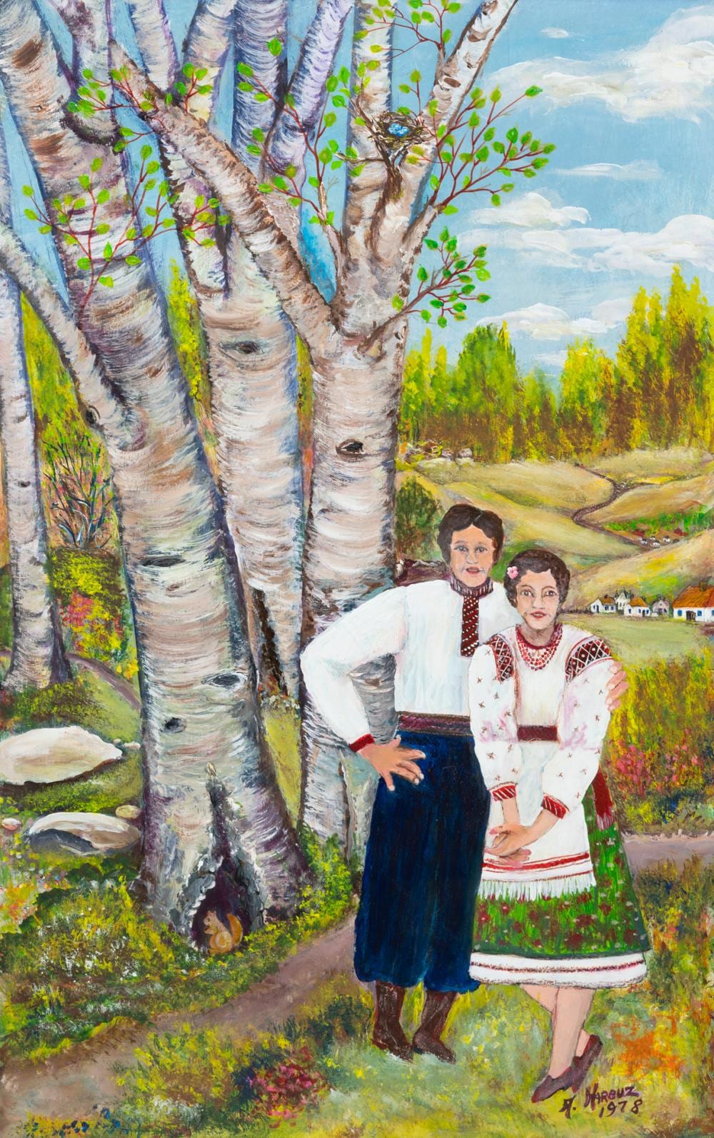 Ann Harbuz comparable auction result: ann harbuz springtime portrait
