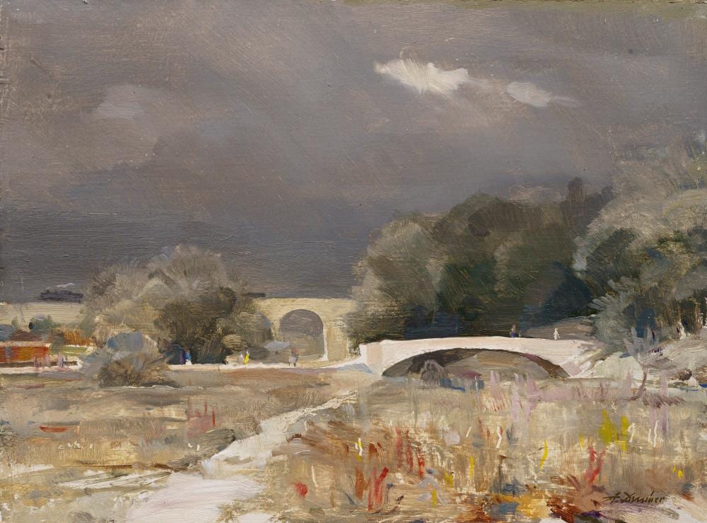 arno drescher vor dem gewitter landschaft im vogtland mit br cken 1914 · Schmidt Kunstauktionen Dresden OHG · 2024-11-02 Arno Drescher comparable auction result: arno drescher vor dem gewitter landschaft im vogtland mit br cken 1914