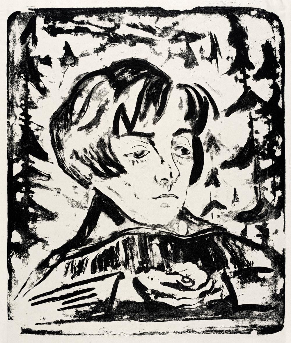 Walter Gramatté comparable auction result: walter gramatt lauschende um 1920 1921