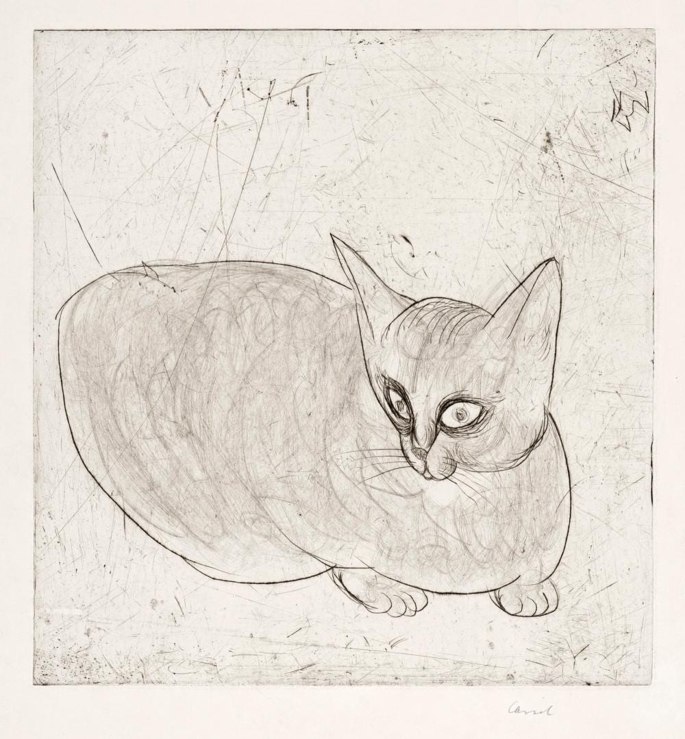 Pol Cassel comparable auction result: pol cassel hockende katze wohl 1923
