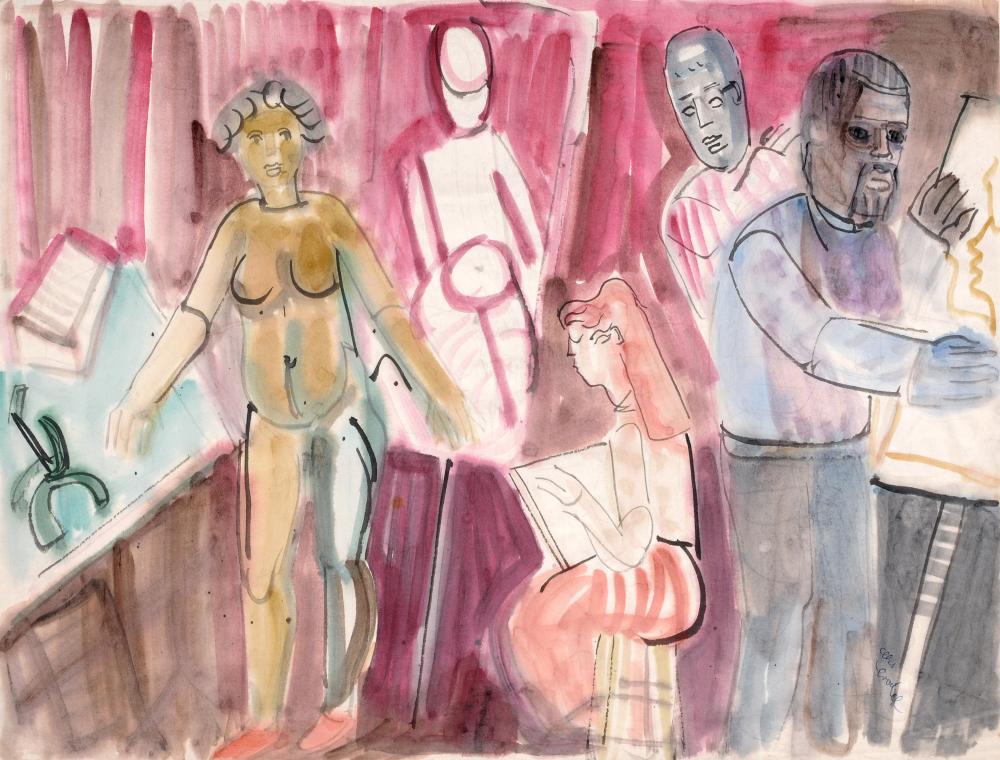 Carl Crodel comparable auction result: charles crodel im atelier wohl 1950er 1960 s