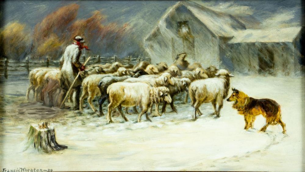Francis Wheaton comparable auction result: francis wheaton ny 1849 1942 oil painting antique
