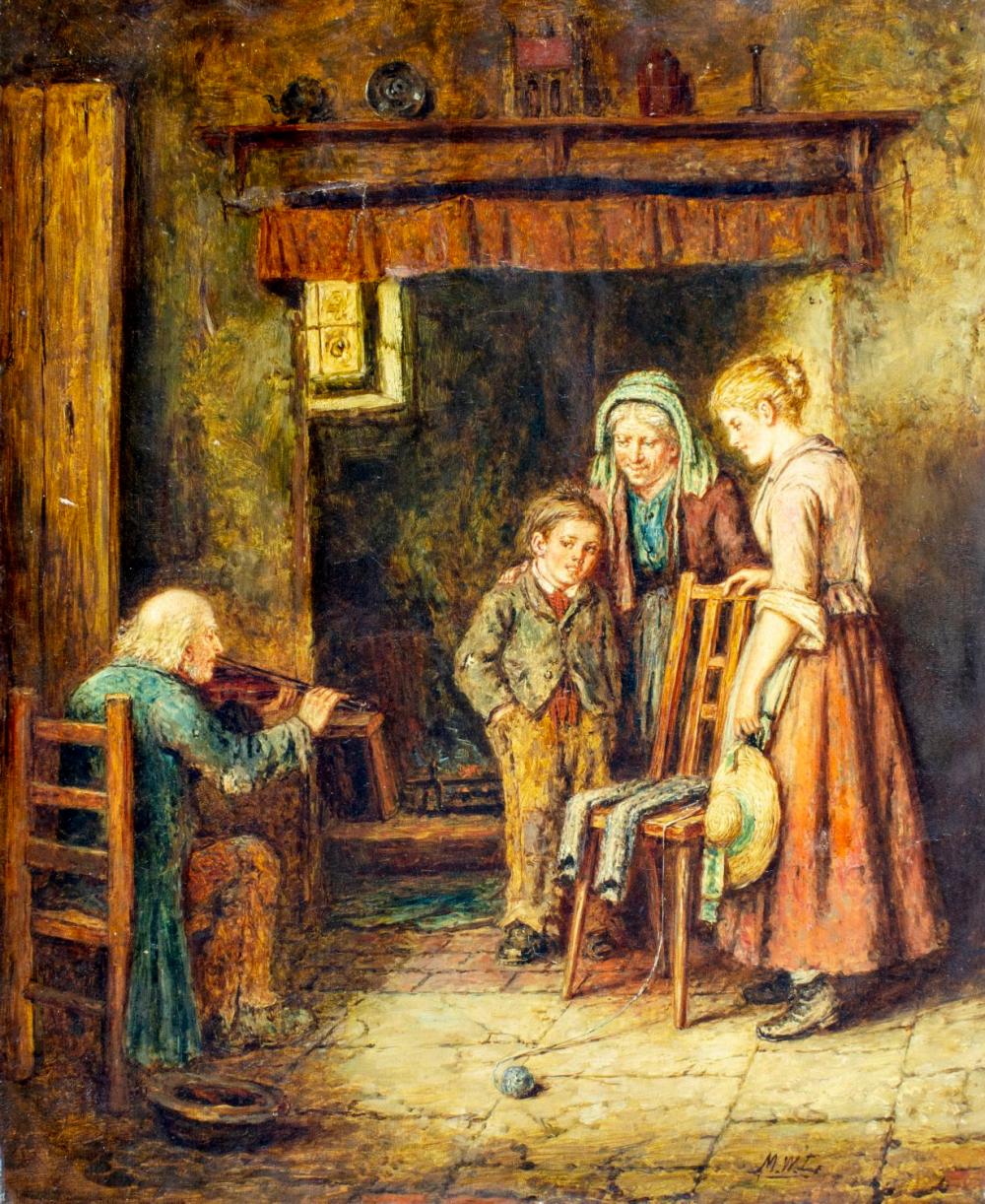 Mark William Langlois comparable auction result: mark william langlois uk 1848 1924 oil painting antique