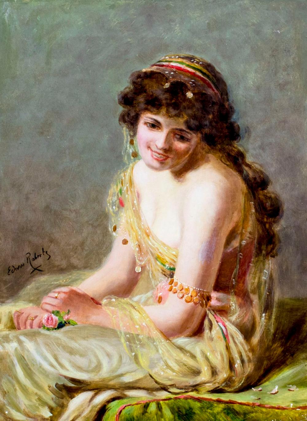 Edwin Roberts comparable auction result: edwin thomas roberts uk 1840 1917 oil painting antique