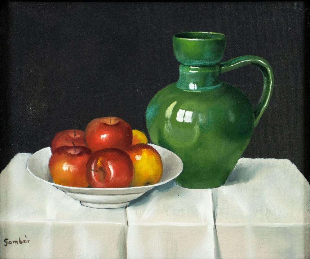 Andras Gombar comparable auction result: andras gombar france hungary b 1946 oil painting
