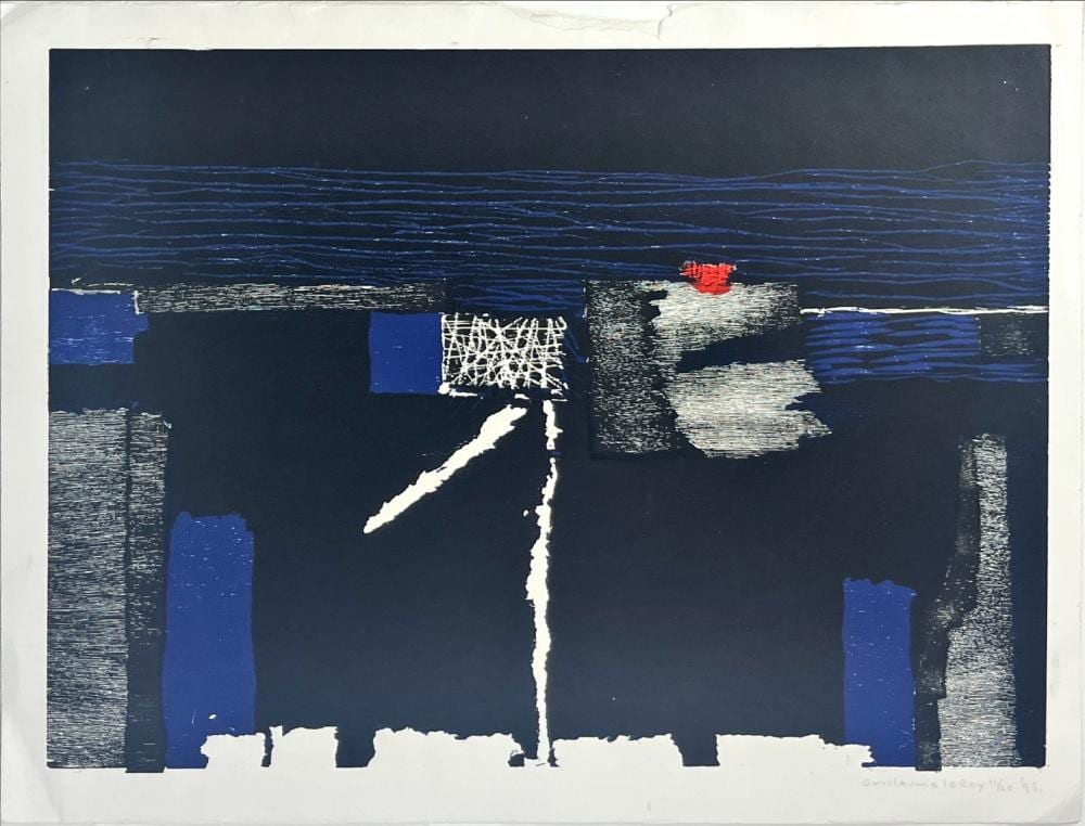 Guillaume Le Roy comparable auction result: guillaume le roy silkscreen hand signed
