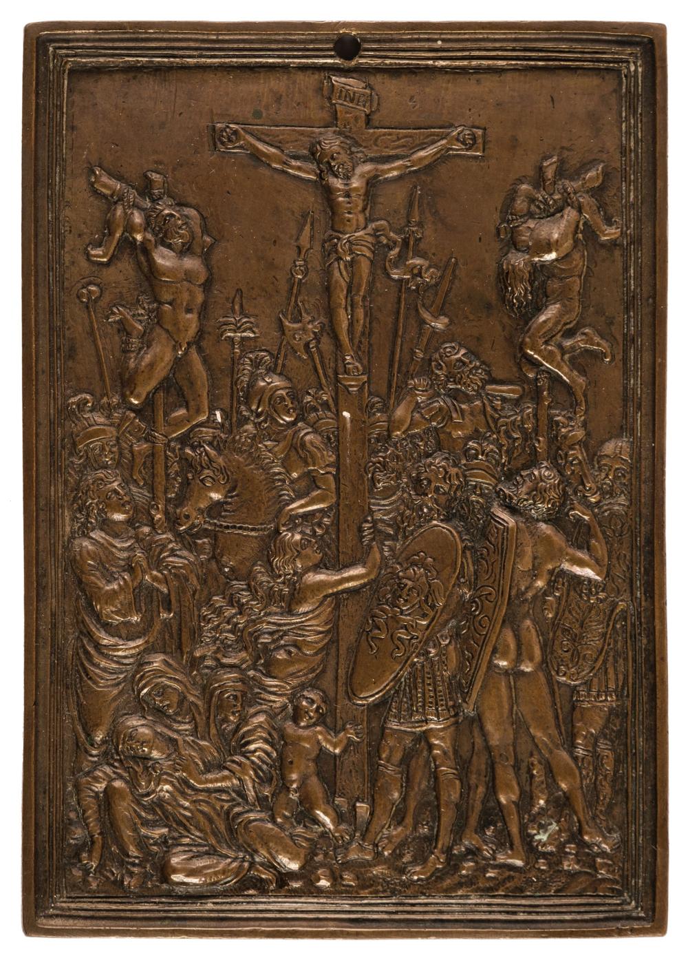 Moderno comparable auction result: moderno galeazzo mondella 1467 1528 the crucifixion circa 1485 90 bronze