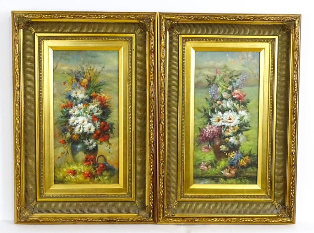 Johnny Gaston comparable auction result: johnny gaston b 1955 oil on board a pair of s