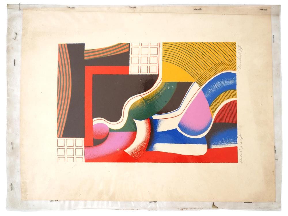 Georgi Daskaloff comparable auction result: georgi daskaloff 1960s abstract color lithograph