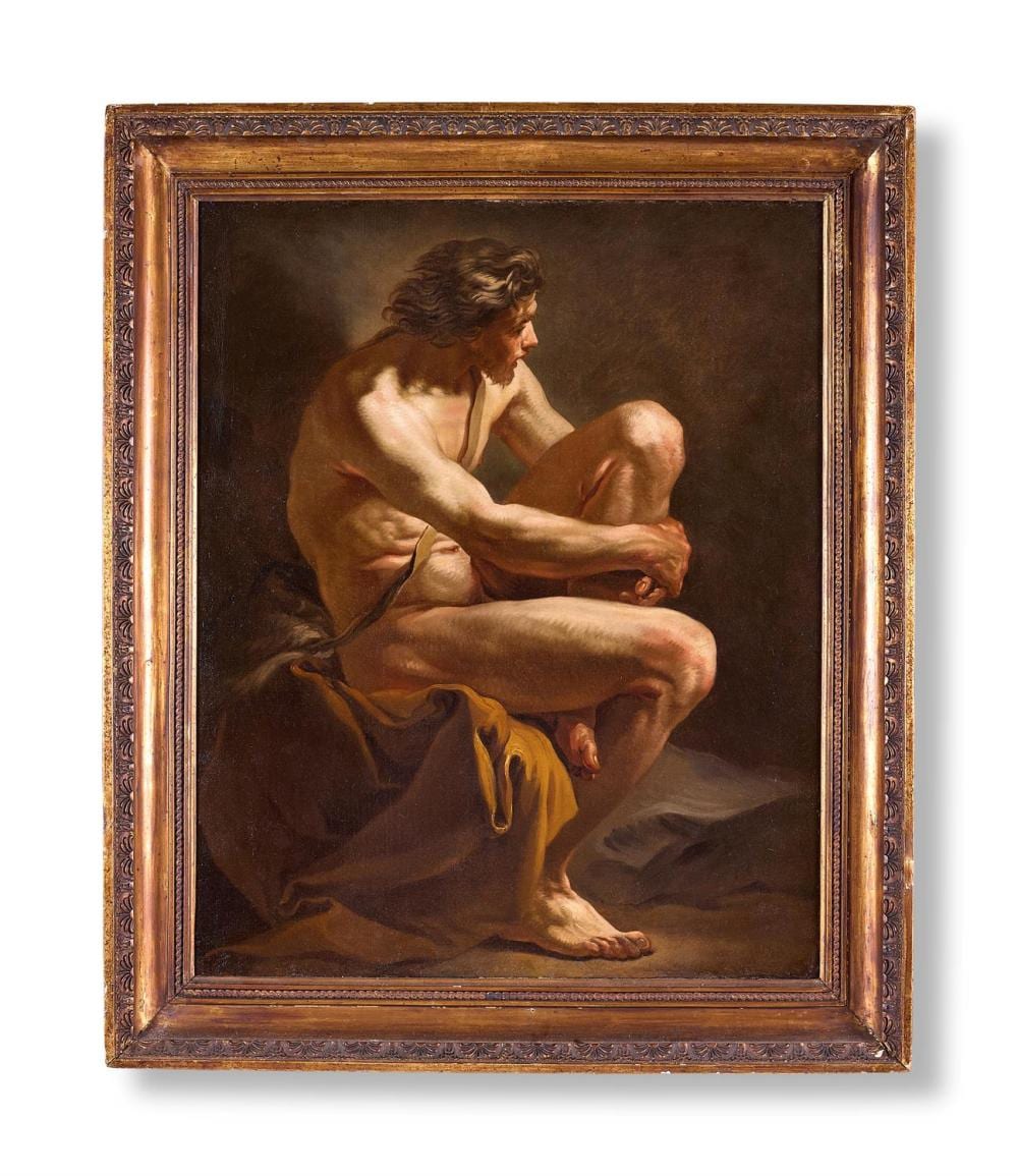Carle Van Loo comparable auction result: carle van loo french 1705 1765 study of a male nude