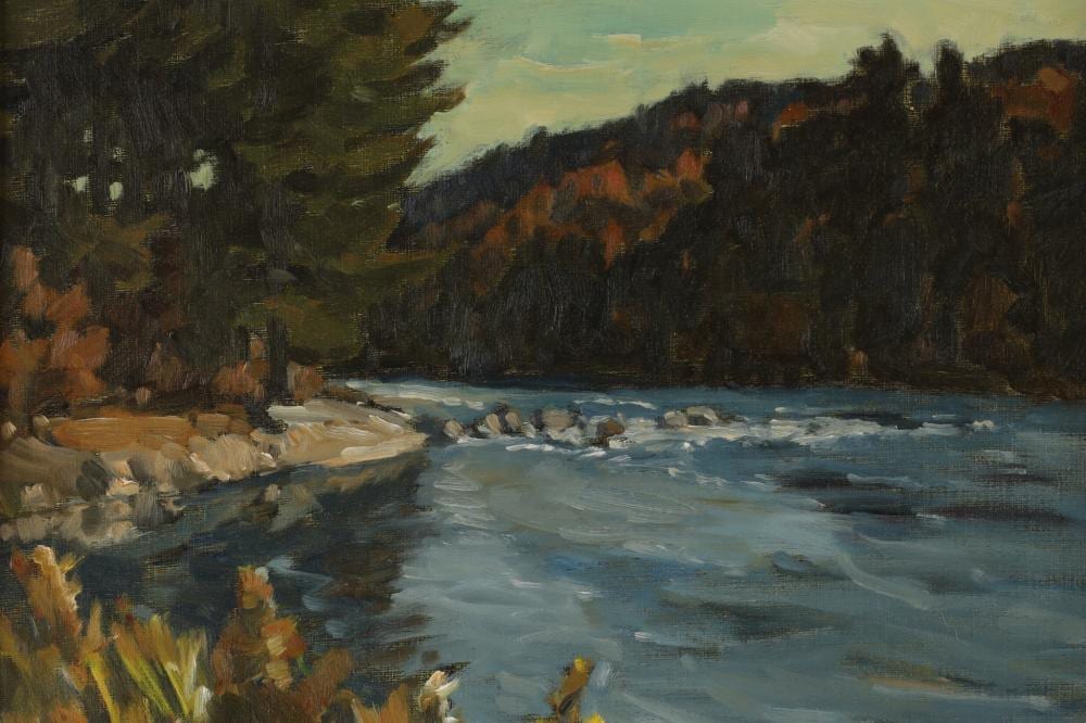 Helmut Gransow comparable auction result: helmut gransow oil painting landscape rouge river