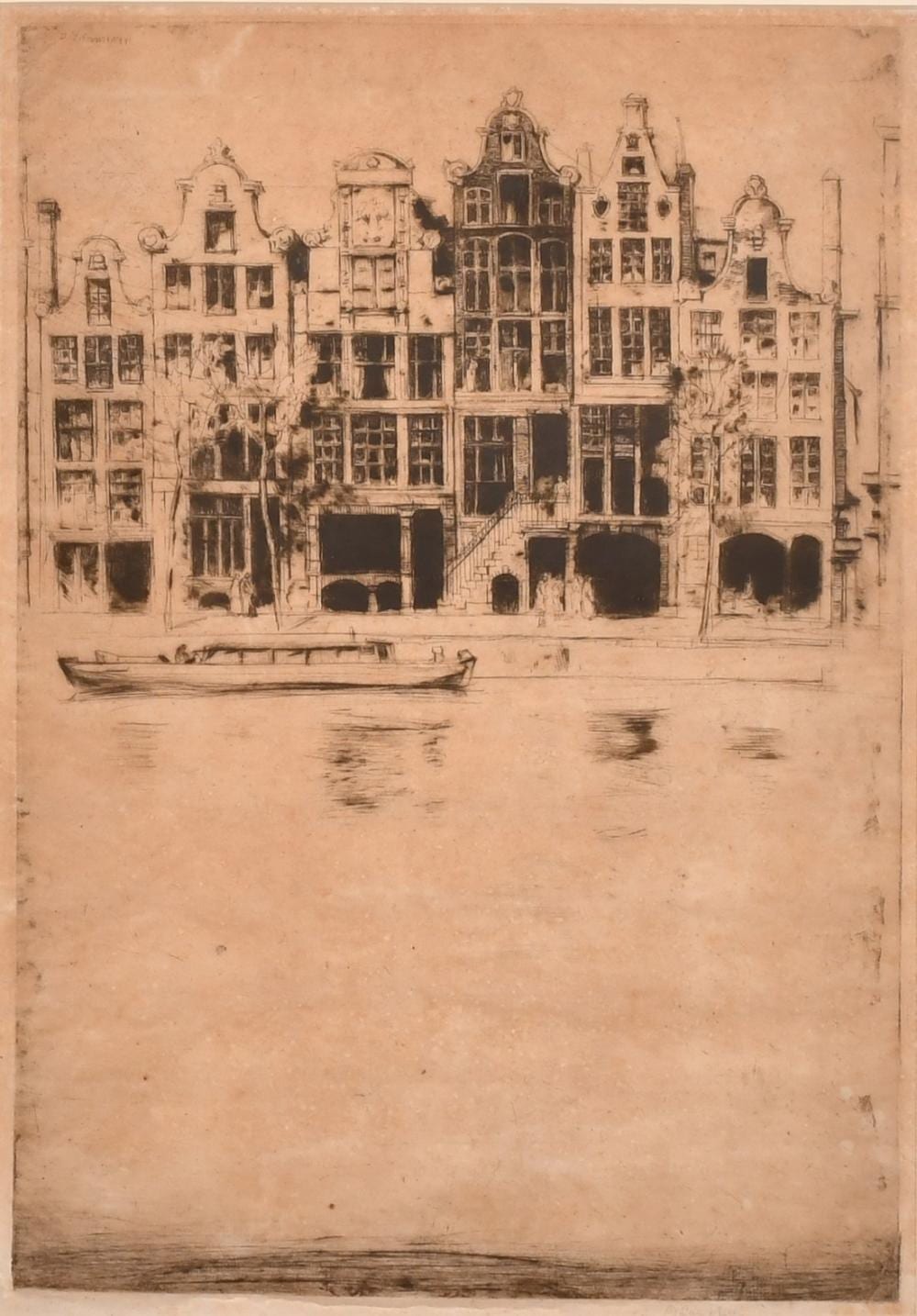 David Young Cameron comparable auction result: david young cameron 1865 1945 souvenir d amsterdam drypoint etching signed in pencil plate size 15 x