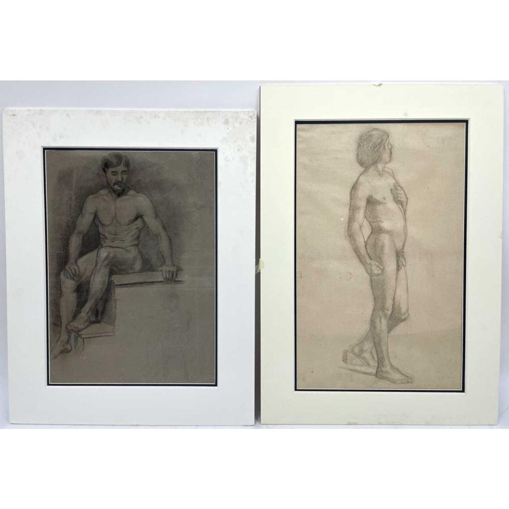 henry leland 2 nude pencil drawings attribution · World Auction Gallery · 2024-10-15 Henry Leland comparable auction result: henry leland 2 nude pencil drawings attribution