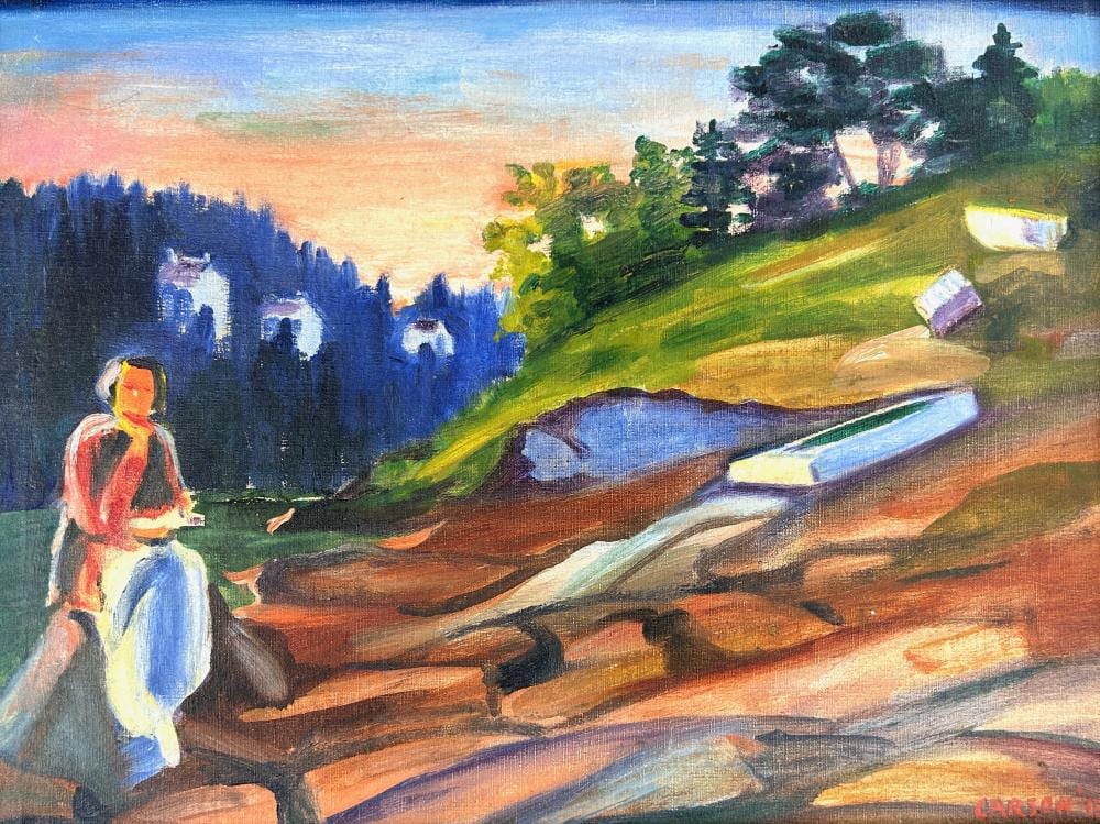 frank carson 1881 1968 figure on shore 1918 oil on canvas 12 x 16 15 x 19 framed · Bakker Auctions · 2024-10-19 Frank Carson comparable auction result: frank carson 1881 1968 figure on shore 1918 oil on canvas 12 x 16 15 x 19 framed