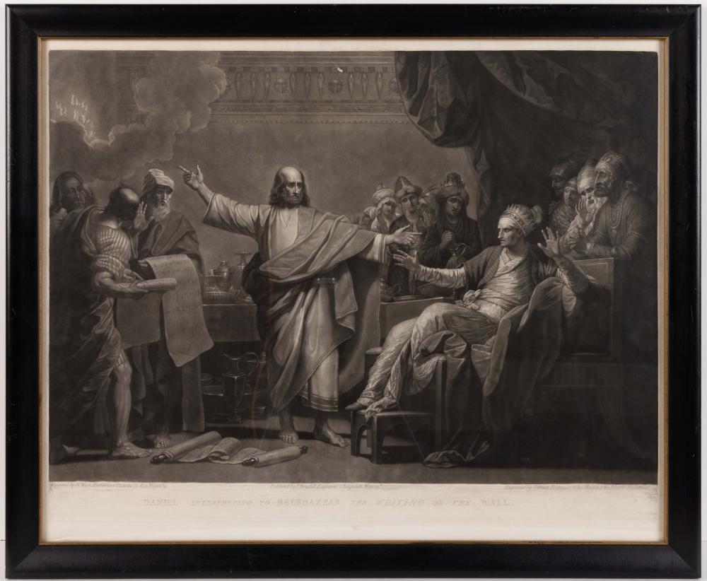 Valentine Green comparable auction result: valentine green english 1739 1813 after benjamin west american 1738 1820 religious biblical engraving