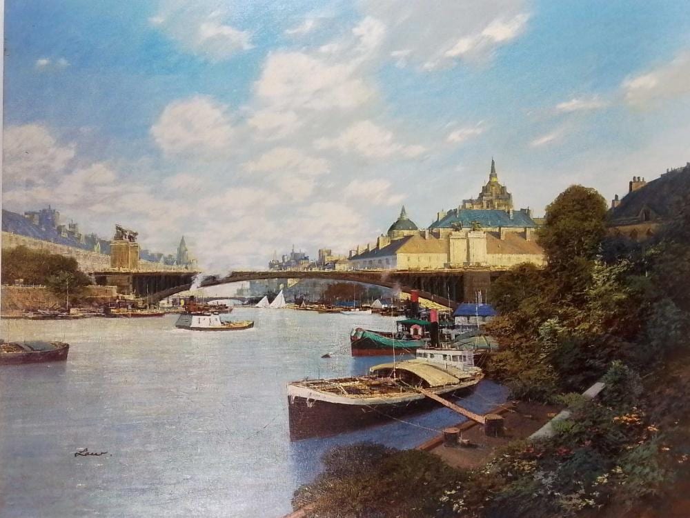 Law Kwok Keung comparable auction result: law kwok keung b 1954 left bank oil on canvas