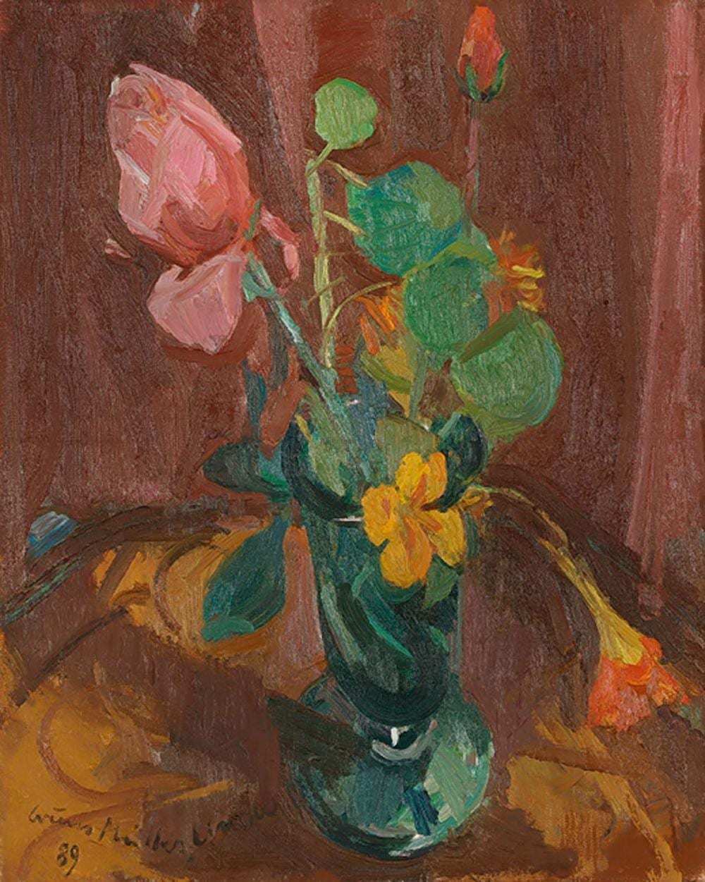 bruno m ller linow blumen in gr ner vase · Winterberg-Kunst · 2024-10-19 Bruno Müller-Linow comparable auction result: bruno m ller linow blumen in gr ner vase