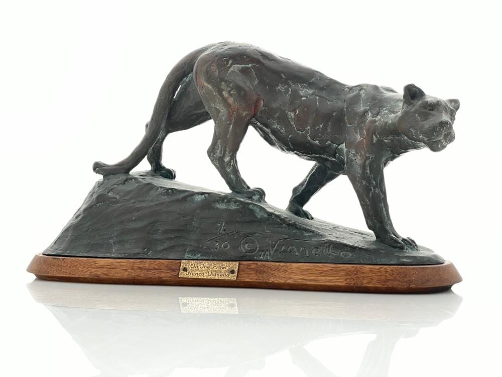 Franco Vianello comparable auction result: franco vianello on the prowl bronze sculpture