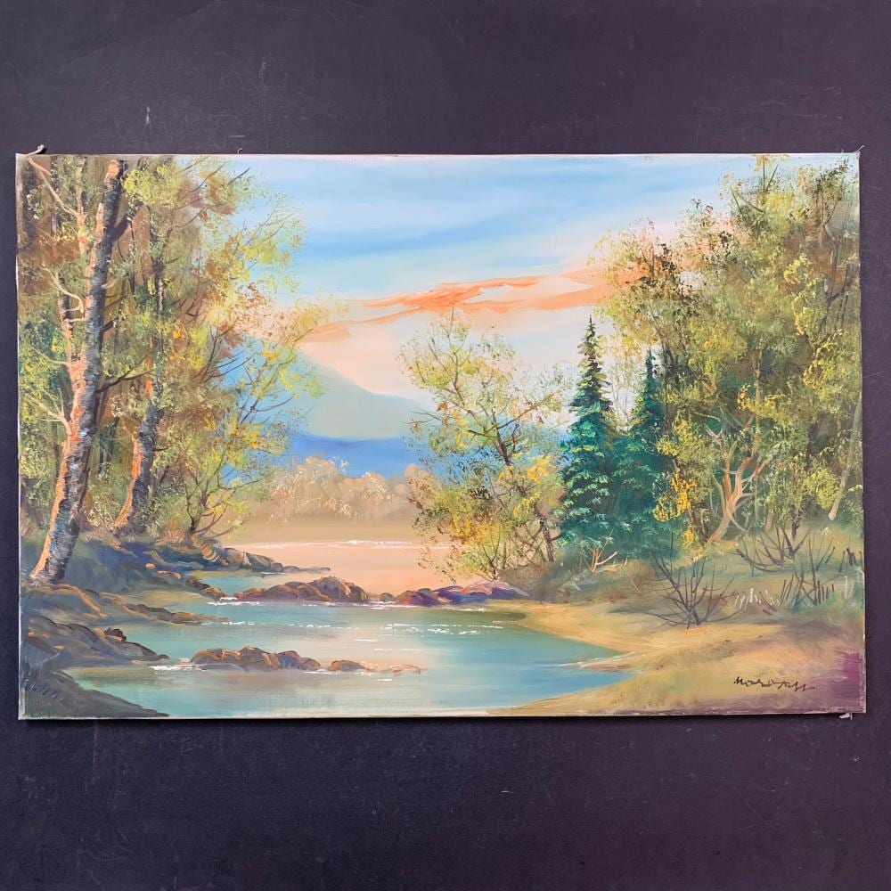 Gyula Marosán comparable auction result: julius marosan untitled original landscape on canvas