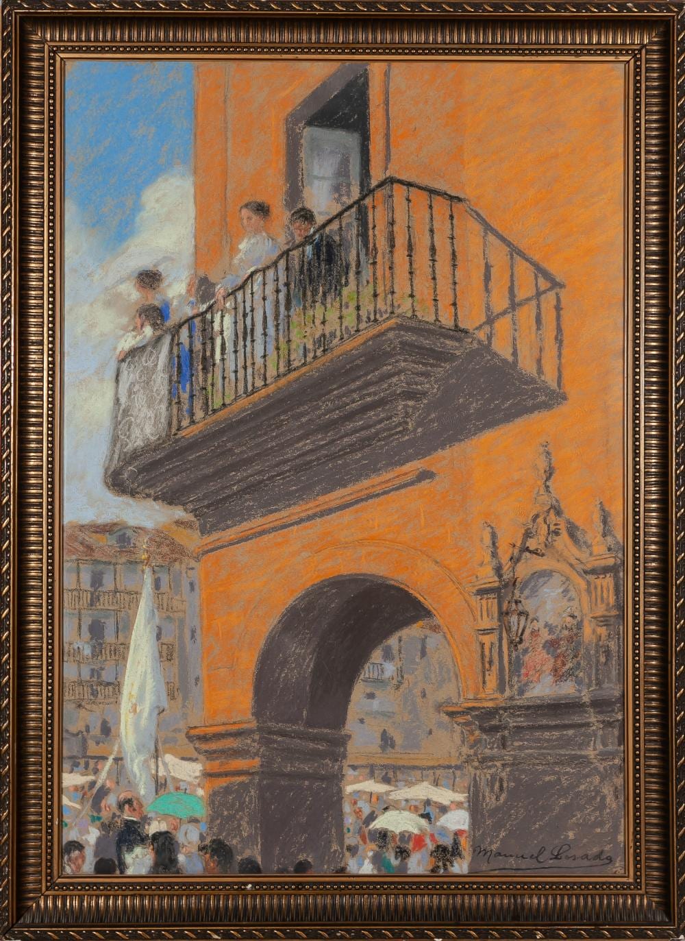 Manuel Losada comparable auction result: manuel losada bilbao 1865 1949 corpus christi procession in the rivera