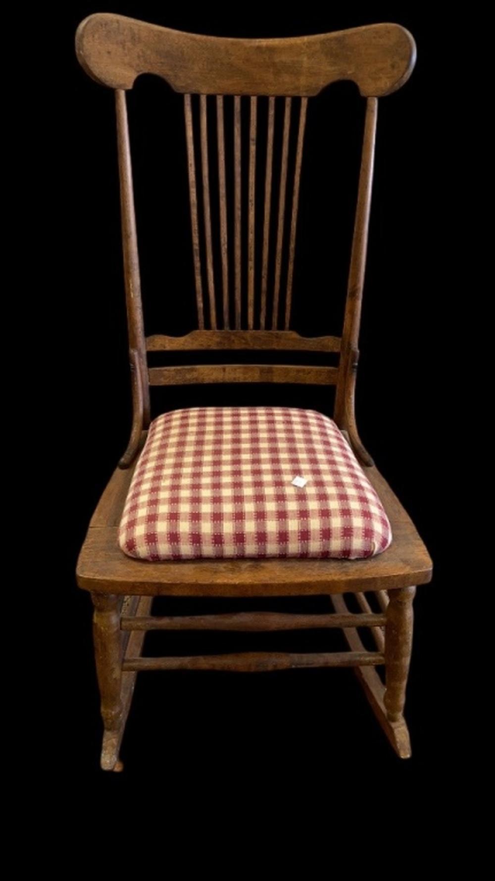Antique Wooden Rocking Chair sold by R & R Auction INC, lot 906 — auction record photograph