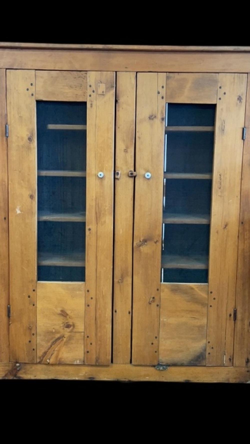 Antique Pie Safe Wooden Shelves sold by R & R Auction INC, lot 939 — auction record photograph