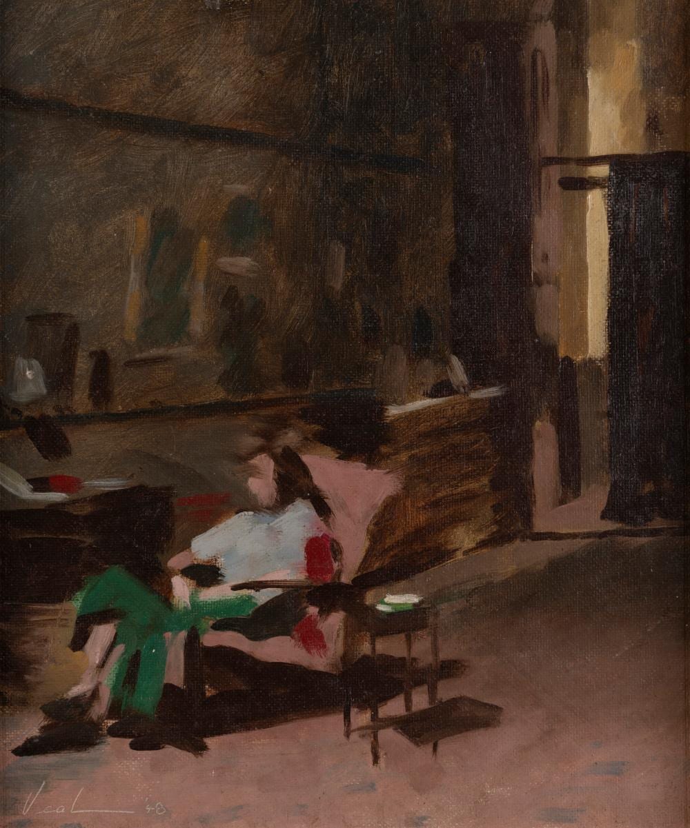 Hayward Veal comparable auction result: hayward veal 1913 1968 the sitting room 1948