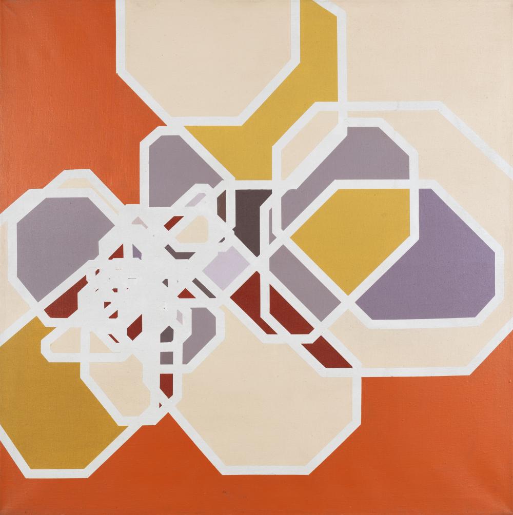 Arch Cuthbertson comparable auction result: arch cuthbertson born 1924 chance composition dice painting 1970
