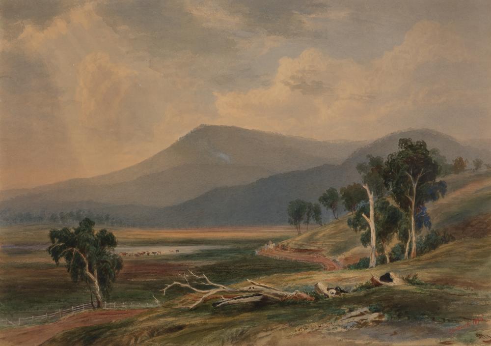 Ebenezer Wake Cook comparable auction result: ebenezer wake cook 1844 1926 western victoria landscape 1870
