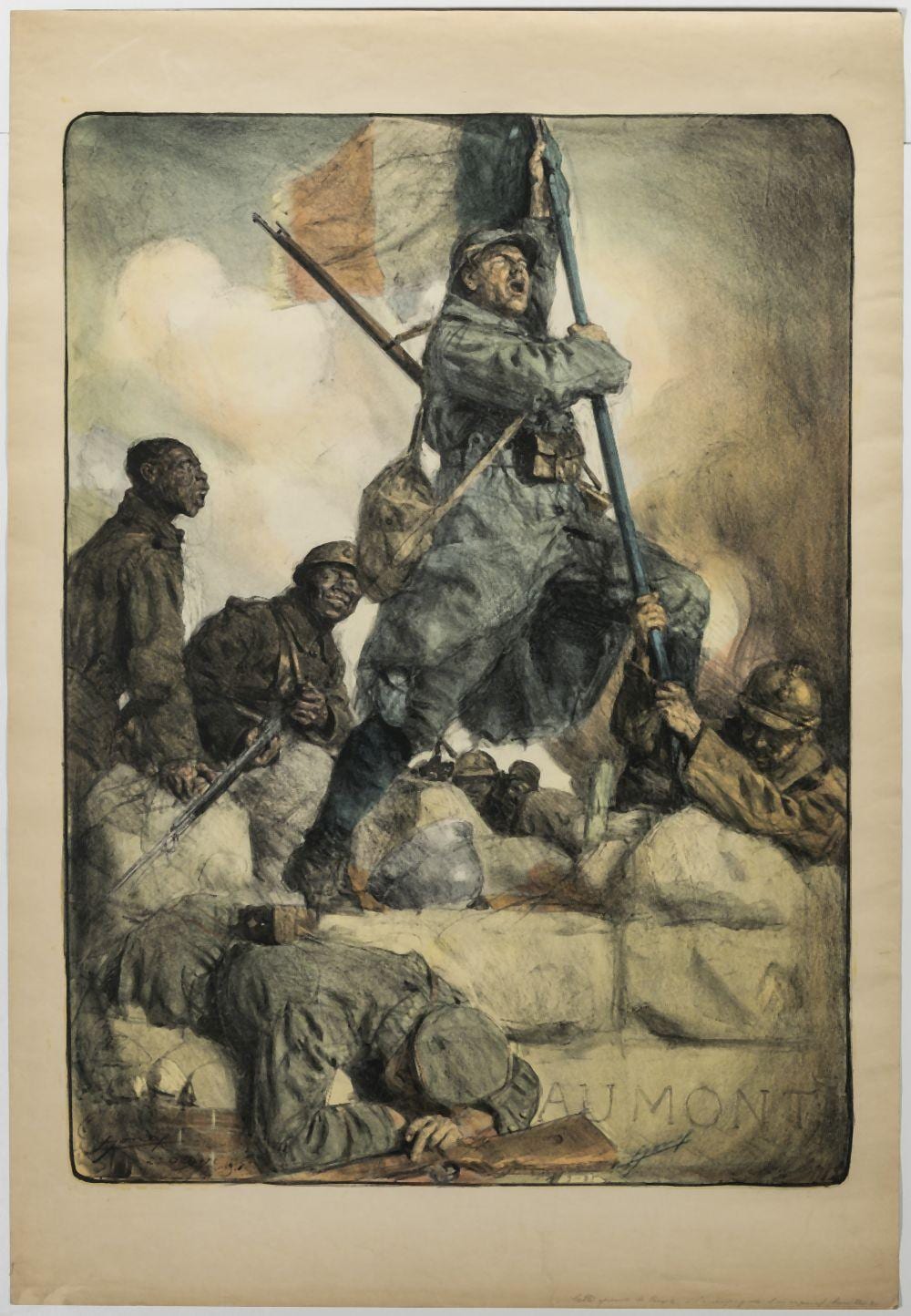 Lucien Hector Jonas comparable auction result: lucien jonas 1880 1947 reprise du fort de douaumont 25 octobre 1916 l