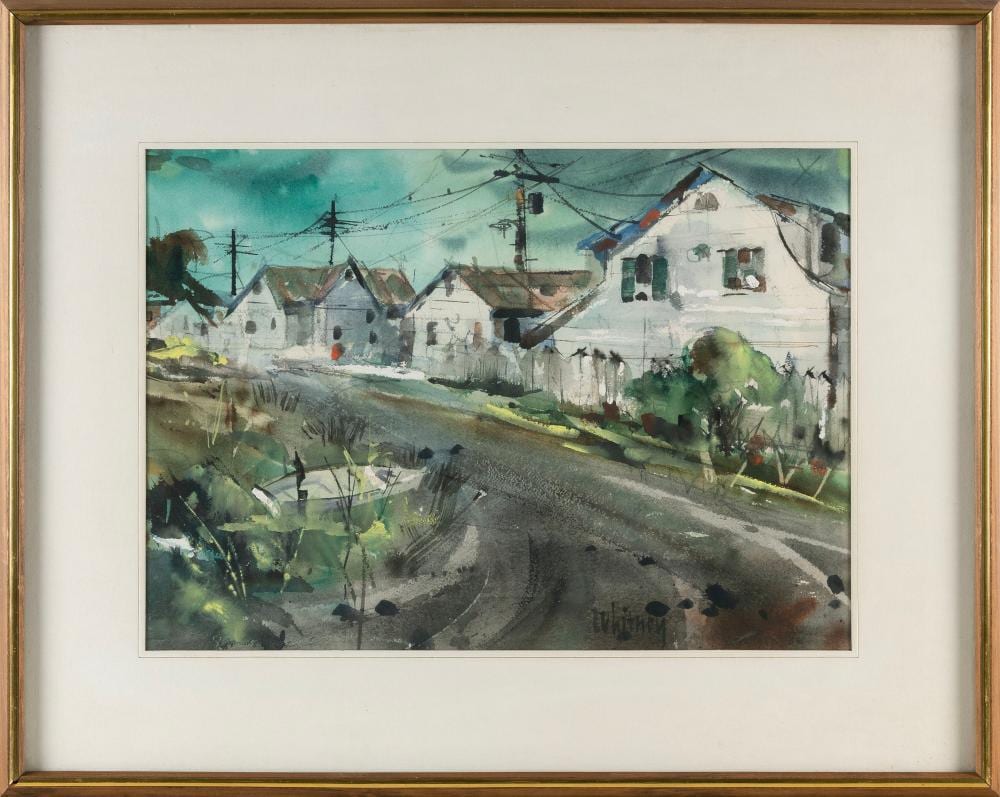 Edgar Albert Whitney comparable auction result: edgar albert whitney new york 1891 1987 seaside cottages watercolor on paper 14 x 20 5 framed 23 5 x 29 25