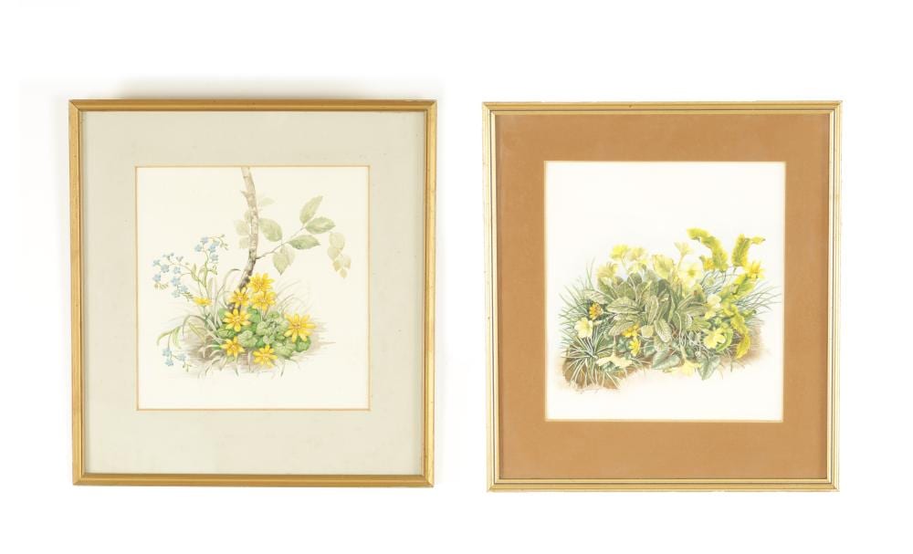Lawrence Gowing comparable auction result: lawrence burnett gowing 1918 1991 a pair of floral study watercolours