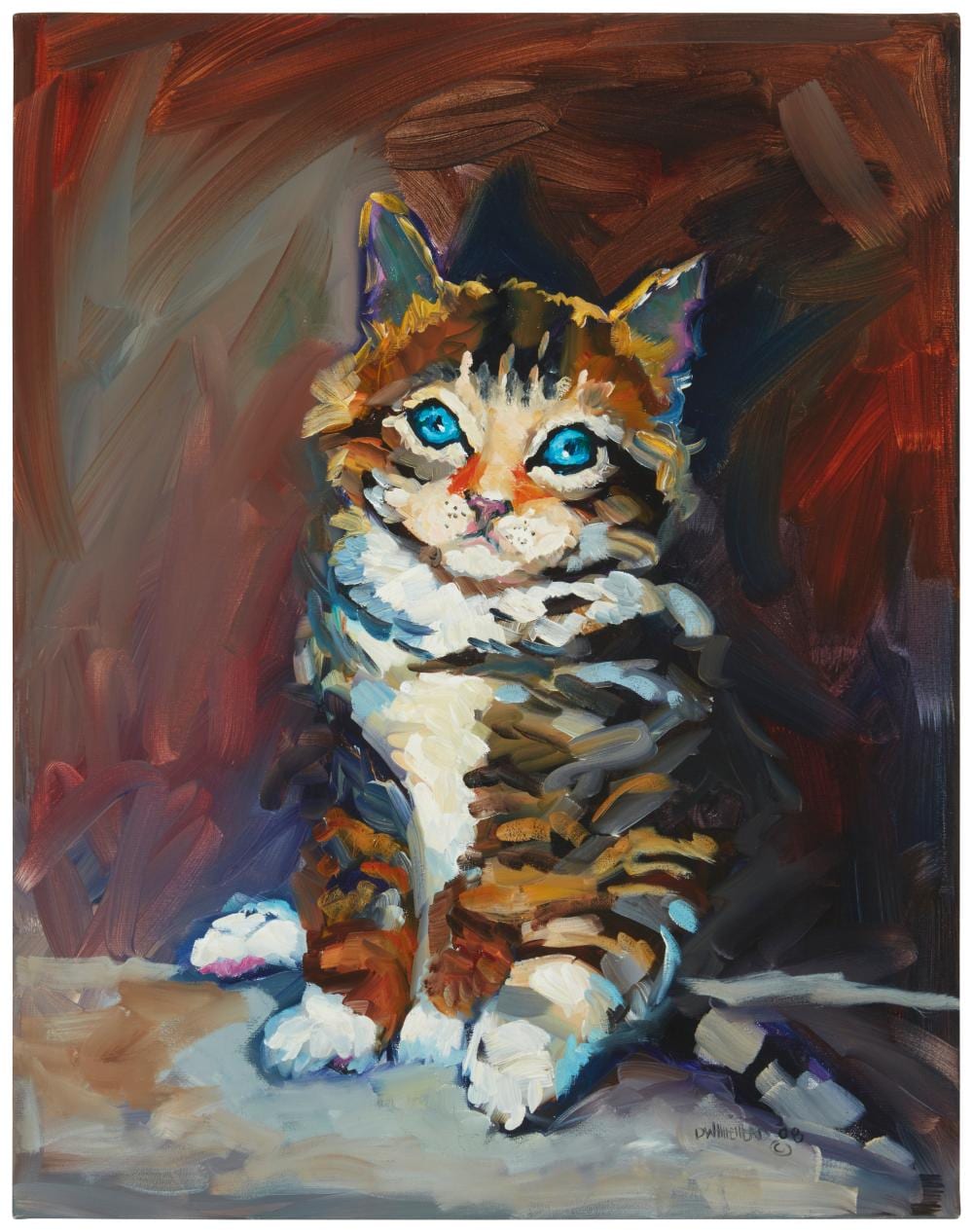 diane whitehead b 1957 kitten 2008 oil on canvas 28 h x 22 w · John Moran Auctioneers · 2024-10-29 Diane Whitehead comparable auction result: diane whitehead b 1957 kitten 2008 oil on canvas 28 h x 22 w