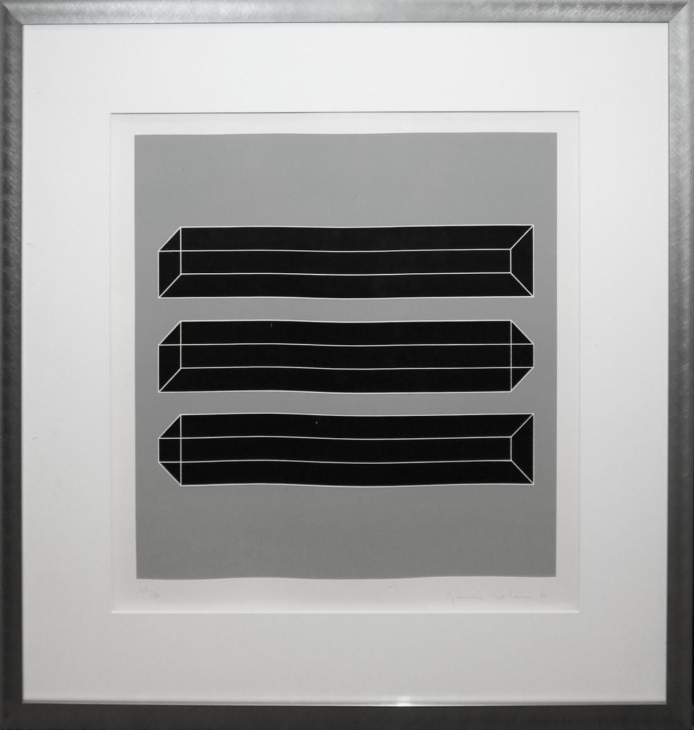 Gianni Colombo comparable auction result: gianni colombo geometrische k rper signierte farbserigraphie gerahmt