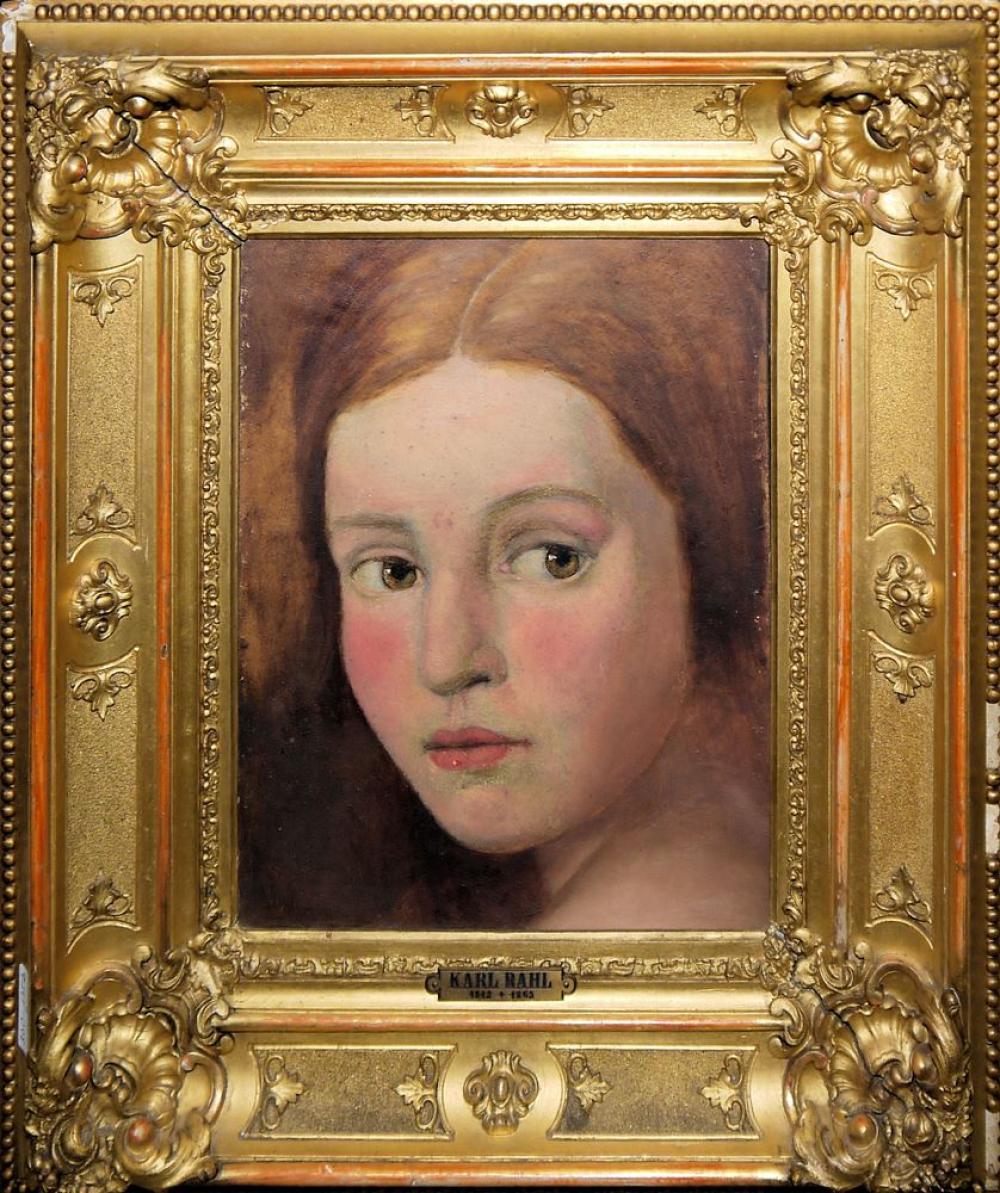 Carl Rahl comparable auction result: carl rahl kopfstudie einer jungen frau lgem lde im prachtstuckrahmen