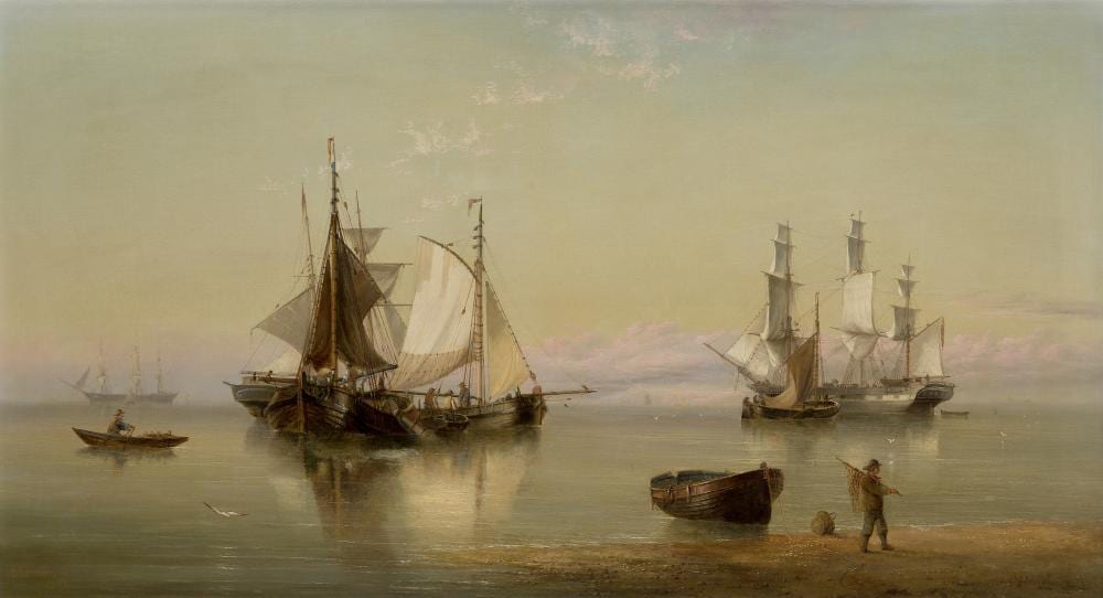 Henry Redmore comparable auction result: henry redmore british 1820 1887 shipping in calm waters