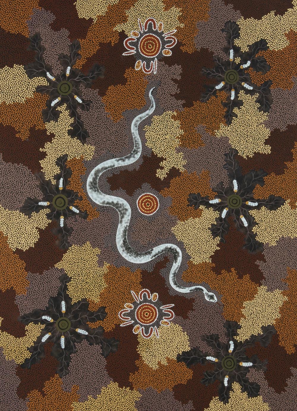 mary dixon nungarrayi b 1960 witchetty grub and snake dreaming 1990 · John Moran Auctioneers · 2024-10-30 Mary Dixon Nungarrayi comparable auction result: mary dixon nungarrayi b 1960 witchetty grub and snake dreaming 1990