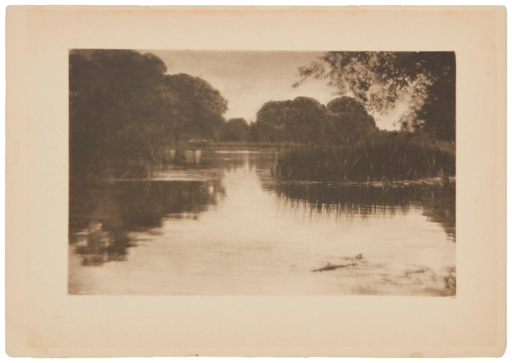 James Craig Annan comparable auction result: james craig annan 1864 1946 bolney backwater 1910 photogravure on tissue paper tipped to a beige laid support sheet image 5 875 h x 9 25 w sheet 8 h x 11 125 w