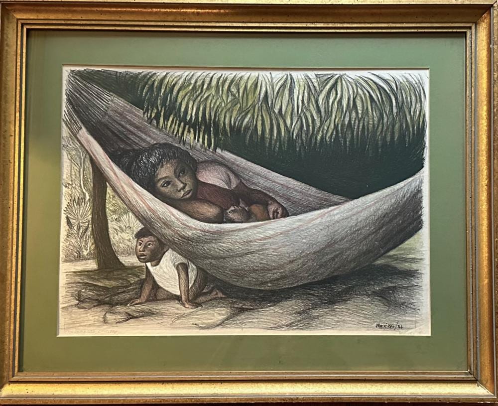 adolfo mexiac mexican 1927 2019 campamento chiclero 1957 · Kensington Estate Auctions · 2024-10-28 Adolfo Mexiac comparable auction result: adolfo mexiac mexican 1927 2019 campamento chiclero 1957