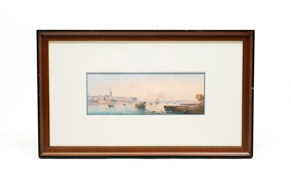 Vincenzo D'Esposito comparable auction result: vincenzo d esposito 1866 1946 italian harbor scene