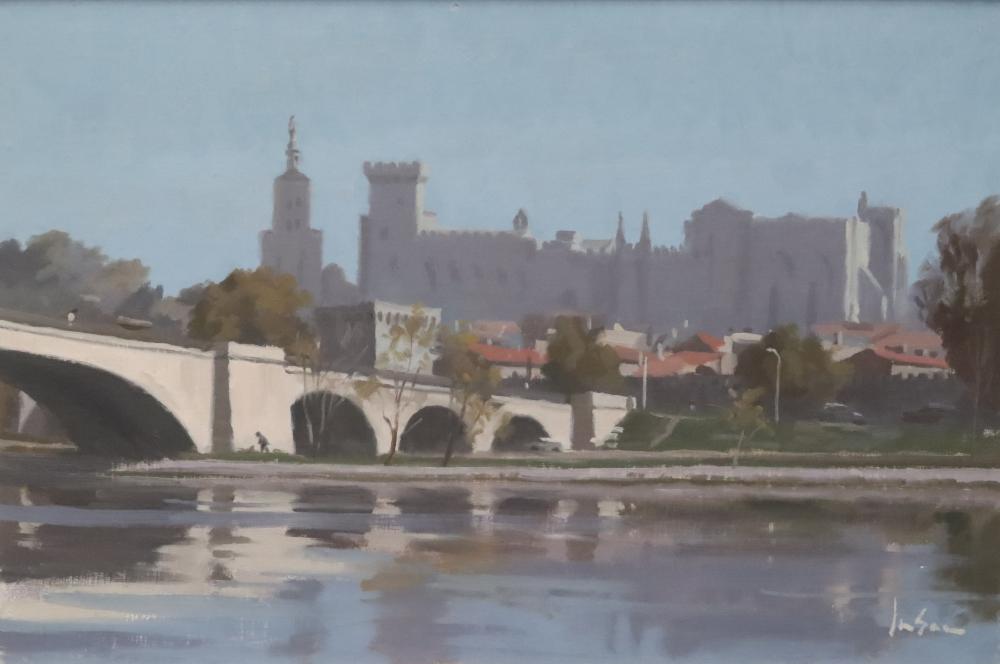 Graeme Inson comparable auction result: graeme inson oil on board palais des papes avignon signed lower right and details to verso approx 50cm x 75cm