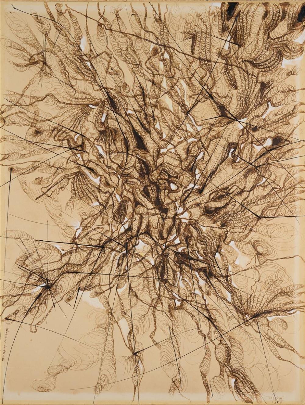 bernard r quichot 1929 1961 itin raire de cerveau 1958 · Piasa · 2024-10-30 Bernard Réquichot comparable auction result: bernard r quichot 1929 1961 itin raire de cerveau 1958